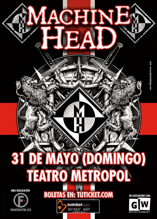 Machine Head Colombia Flyer 536x750 - MACHINE HEAD en Colombia