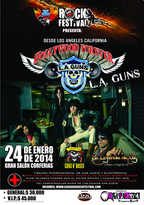 hjdfhjdkf - L.A. GUNS, la primer banda internacional confirmada para el Car Audio Rock Festival 2014