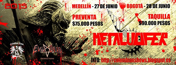 Fechas confirmadas de METALUCIFER en Colombia metalucifer bogota 2015 - Fechas confirmadas de METALUCIFER en Colombia