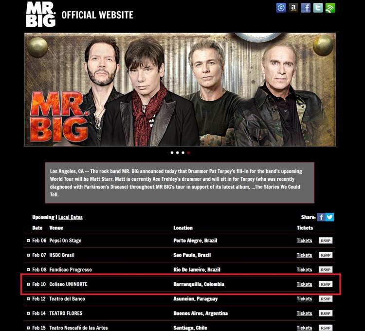 mr big barranquilla 750x681 - MR. BIG confirma las primeras fechas de su gira Suramericana para 2015.