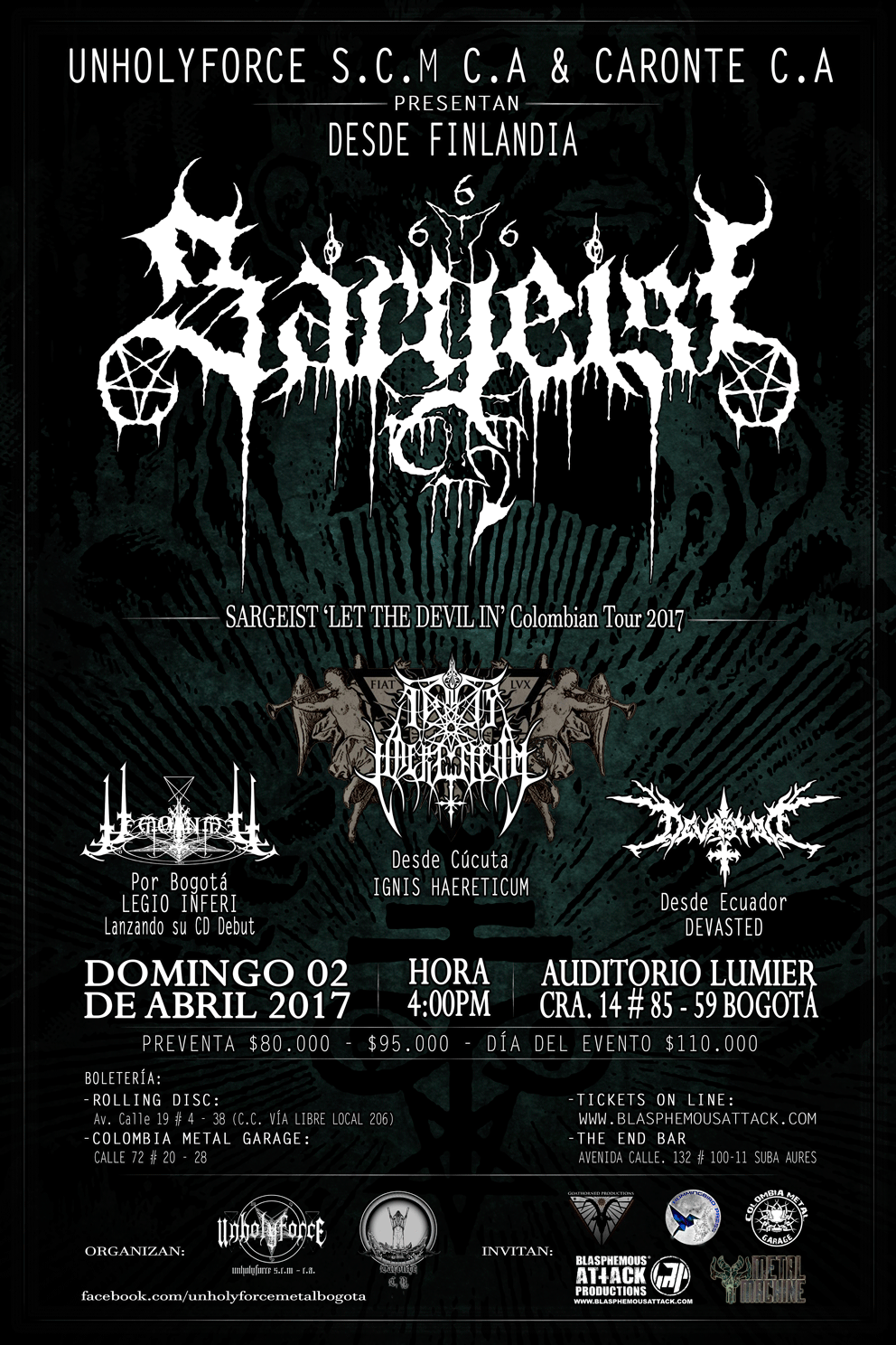 SARGEIST en Colombia - Bogotá y Medellín 2017 web - SARGEIST en Colombia - Bogotá y Medellín 2017