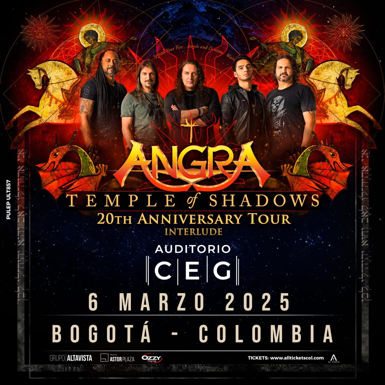 Angra en Colombia 2025 Bogota - ANGRA regresa a Colombia en el 2025