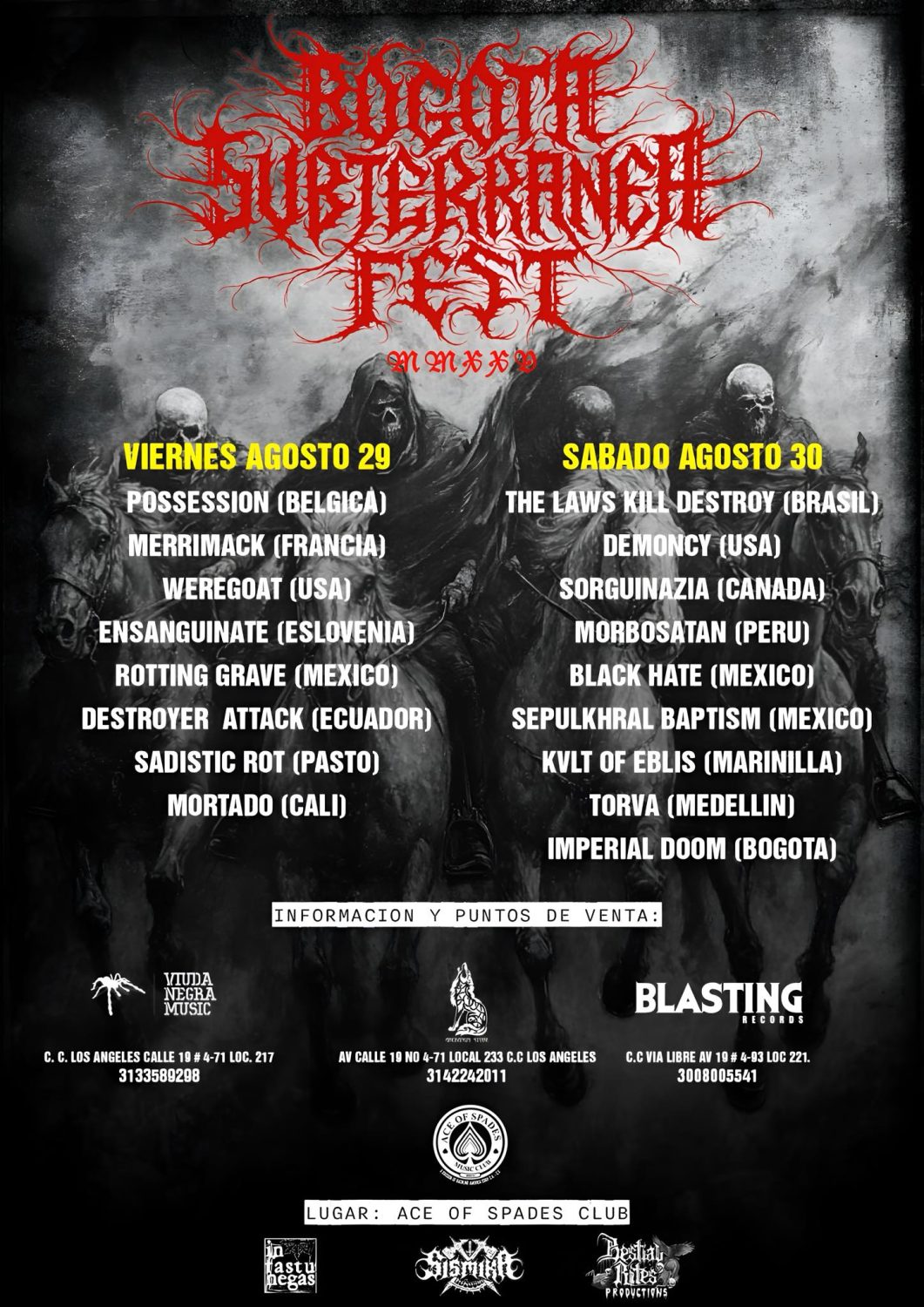 Bogota Subterranea Fest 2025 Main Cartel 1061x1500 - Detalles del BOGOTA SUBTERRANEA FEST 2025