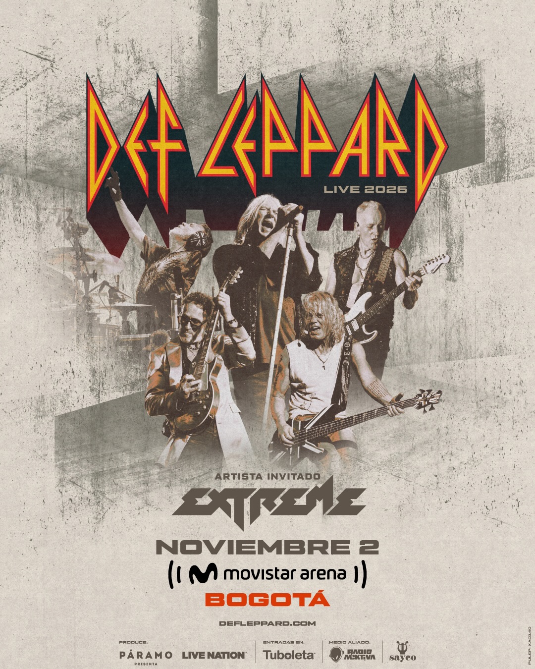 DEF LEPPARD regresa a Bogotá junto a EXTREME el próximo 2 de noviembre de 2026 1 DEF LEPPARD regresa a Bogotá junto a EXTREME el próximo 2 de noviembre de 2026 1
