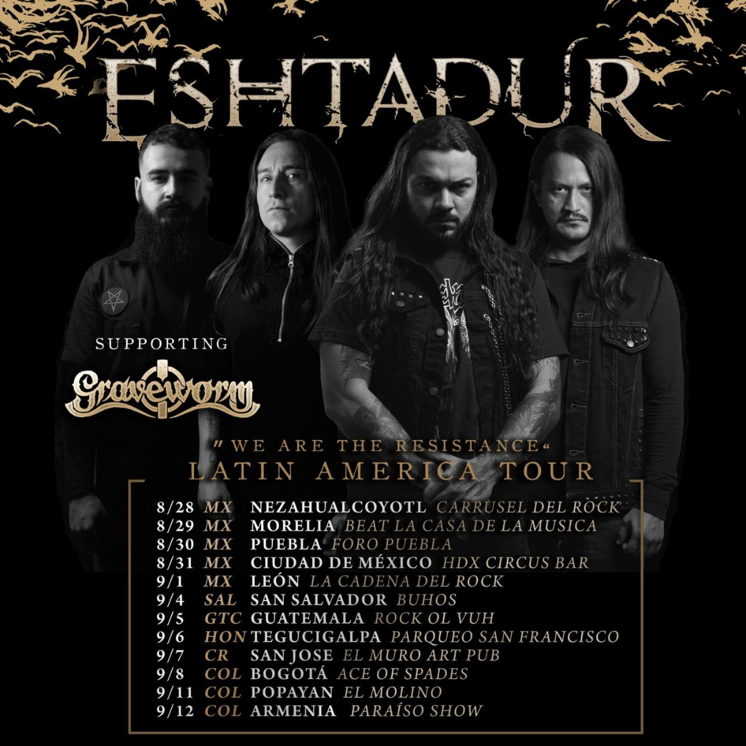 Eshtadur Gira 2024 - Fechas confirmadas de la gira de ESHTADUR junto a GRAVEWORM