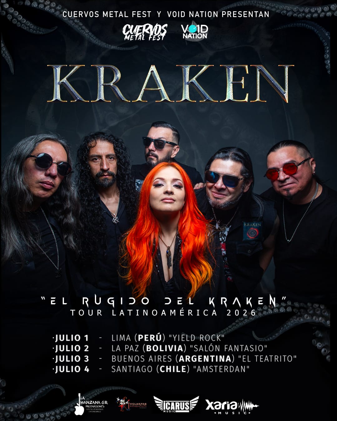 KRAKEN gira latam el rugido del kraken - KRAKEN gira por Am&eacute;rica Latina "El rugido del Kraken"