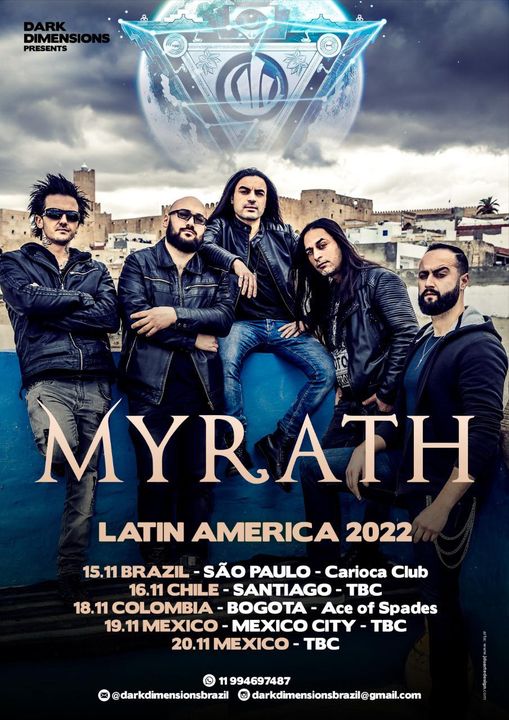 Myrath Latinoamerica 2022 - MYRATH confirma las fechas de su gira Latinoamericana en 2022