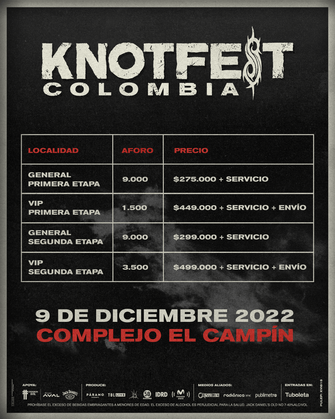 Precios Knot Fest Colombia 2022 - KNOTFEST 2022: Judas Priest, Pantera y Bring Me The Horizon, encabezan el esperado regreso de los sonidos extremos