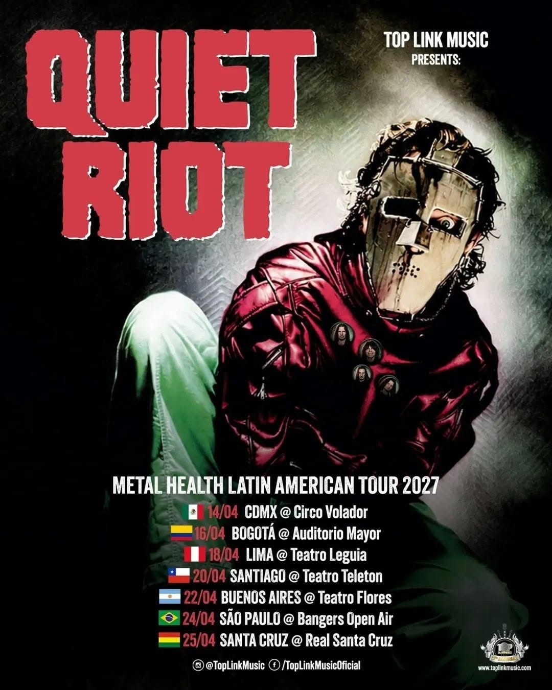 QUIET RIOT en Latinoamérica 2027: ciudades, fechas y detalles del tour “Metal Health” 3 QUIET RIOT en Latinoamérica 2027: ciudades, fechas y detalles del tour “Metal Health” 3