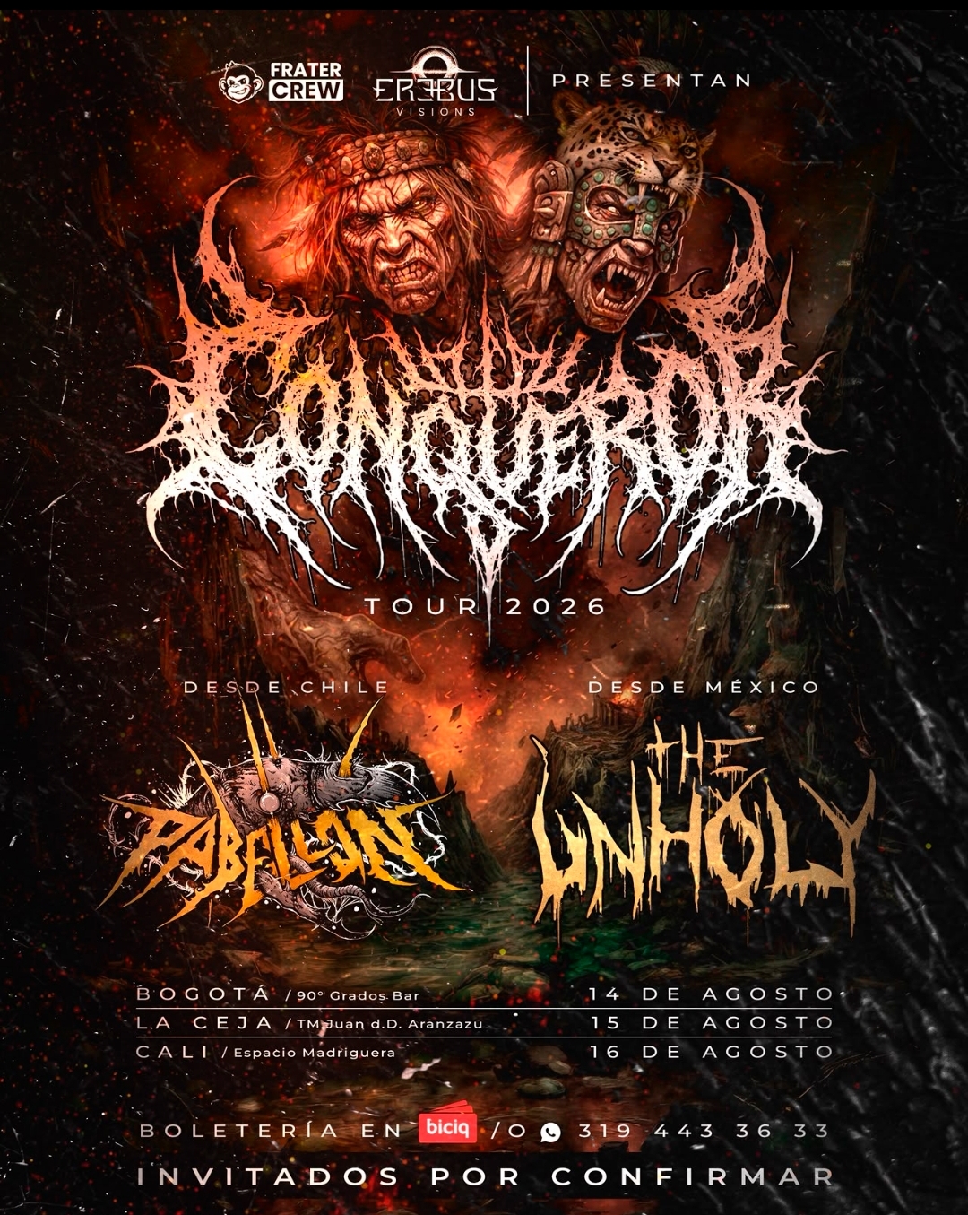Conqueror Tour 2026 presenta: The Unholy y Pabellón en Colombia 1