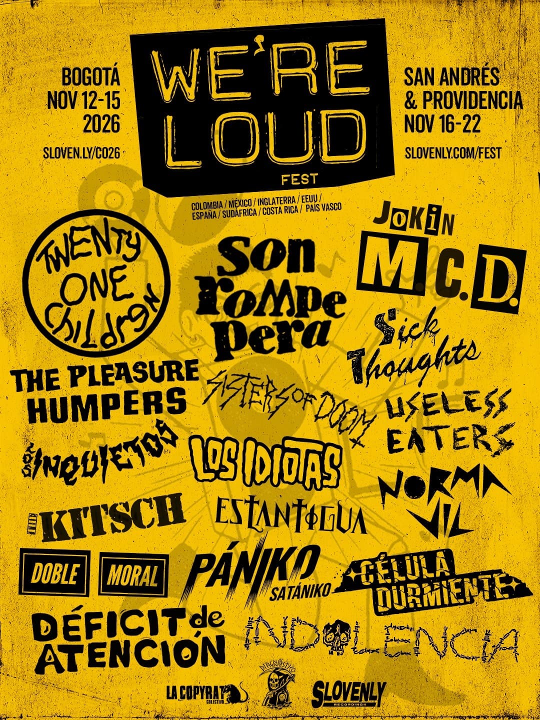 Llega a Colombia el festival itinerante de punk y rock We're Loud Fest 2026 1