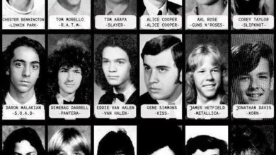 fotos colegio rockstars 390x220 - Fotos de 40 artistas reconocidos del Rock y Metal durante la época escolar
