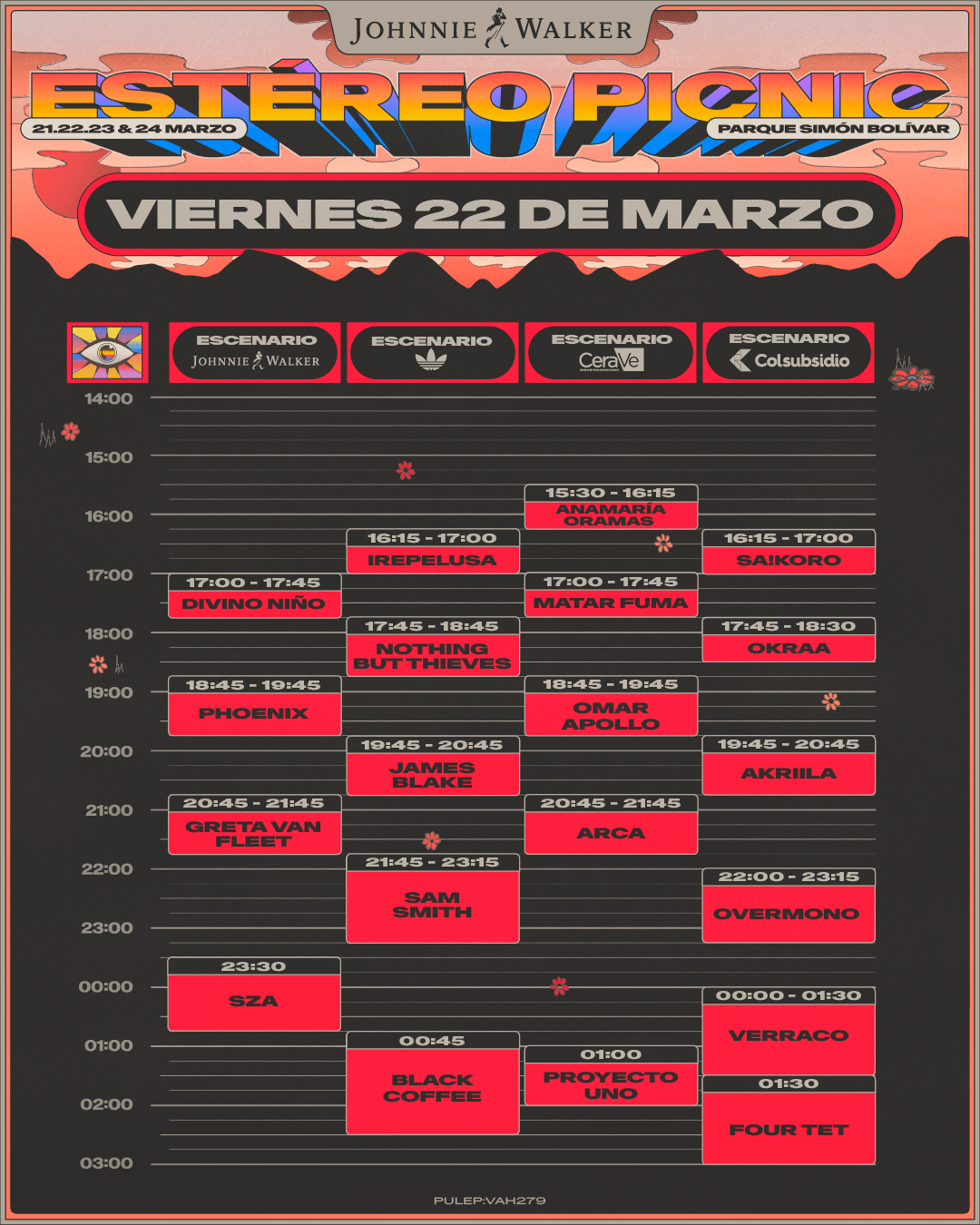 image 186 - Se dan a conocer los horarios del festival Estereo Picnic 2024
