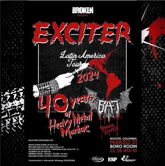 EXCITER en Colombia - Bogotá, Marzo 31 2024 1