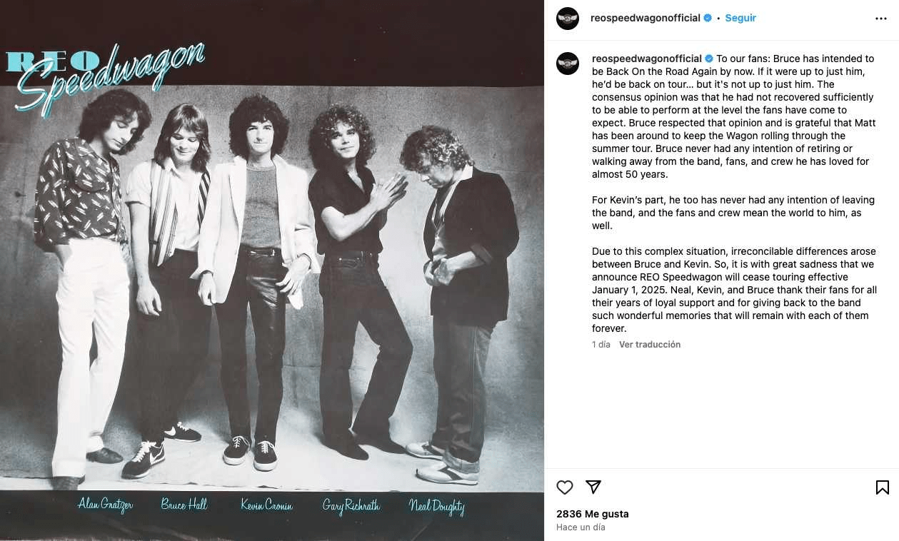 image 354 - REO Speedwagon anuncia su separaci&oacute;n "por diferencias irreconciliables"