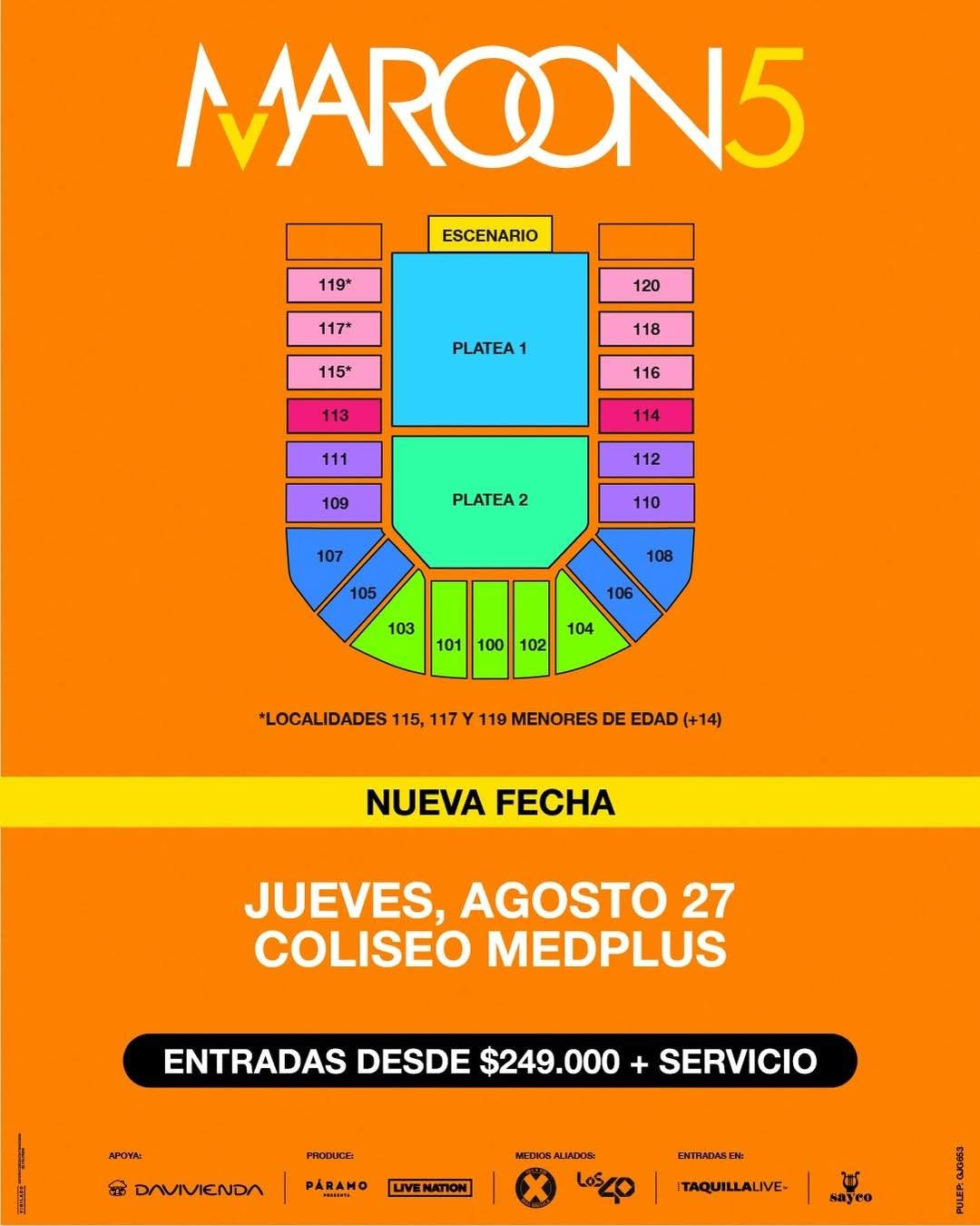 Maroon 5 en Bogotá: Conoce toda la informacion del Concierto 2 Maroon 5 en Bogotá: Conoce toda la informacion del Concierto 2