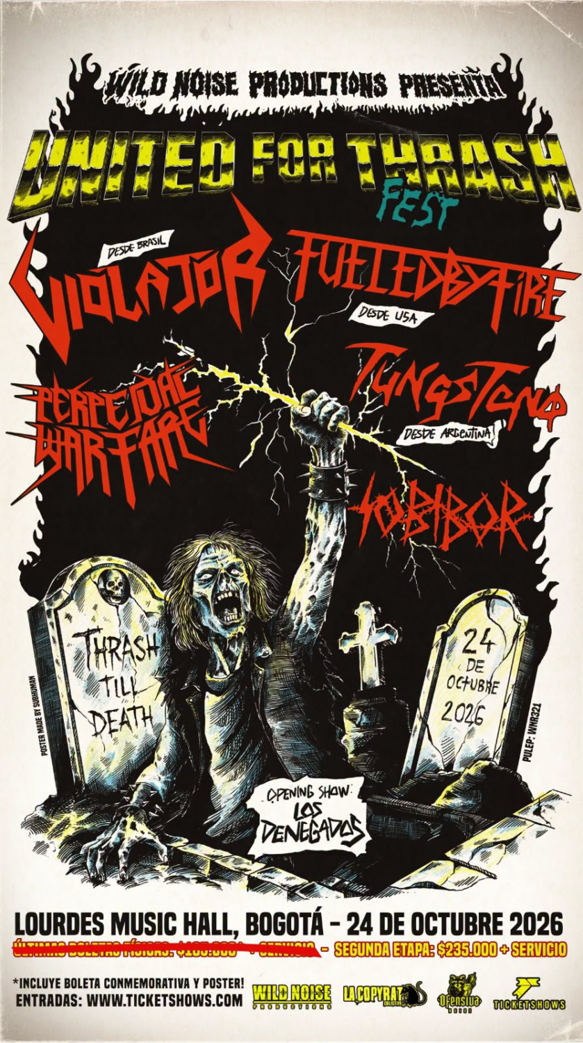 Violator regresa a Colombia para encabezar el United For Thrash Fest 1 Violator regresa a Colombia para encabezar el United For Thrash Fest 1