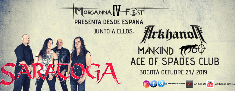 saratoga colombia 2019 main 780x302 - SARATOGA en Colombia encabezando el cartel del Morgana Fest 4
