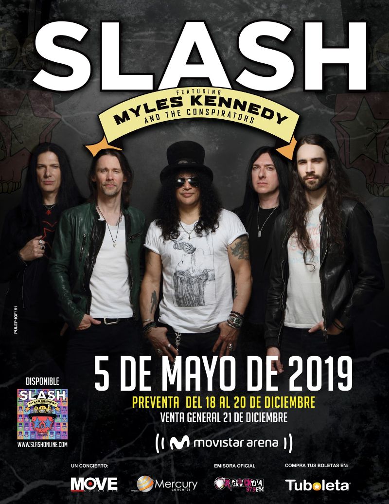 slash colombia 2019 afiche - Detalles sobre SLASH ft. Myles Kennedy & The Conspirators en Colombia 2019